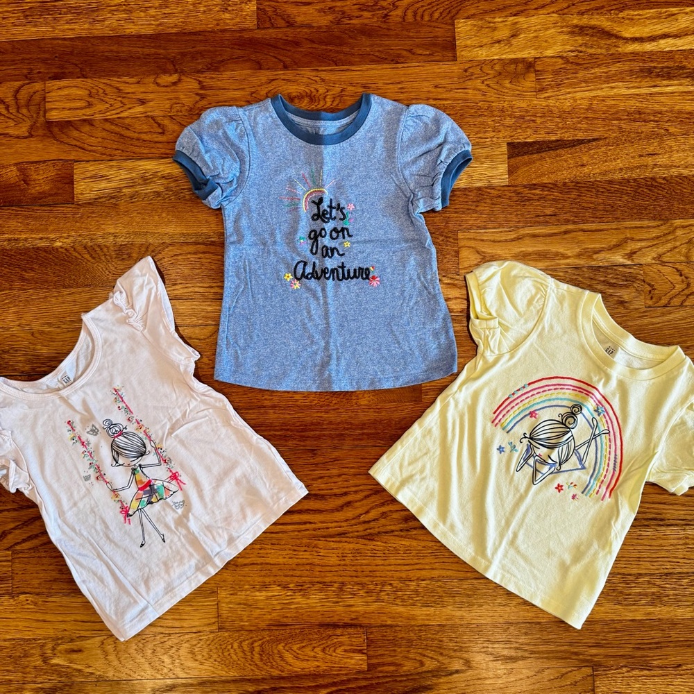 Bundle of 3 Baby Gap Embellished Tees - Excellent Condition - Size 3
